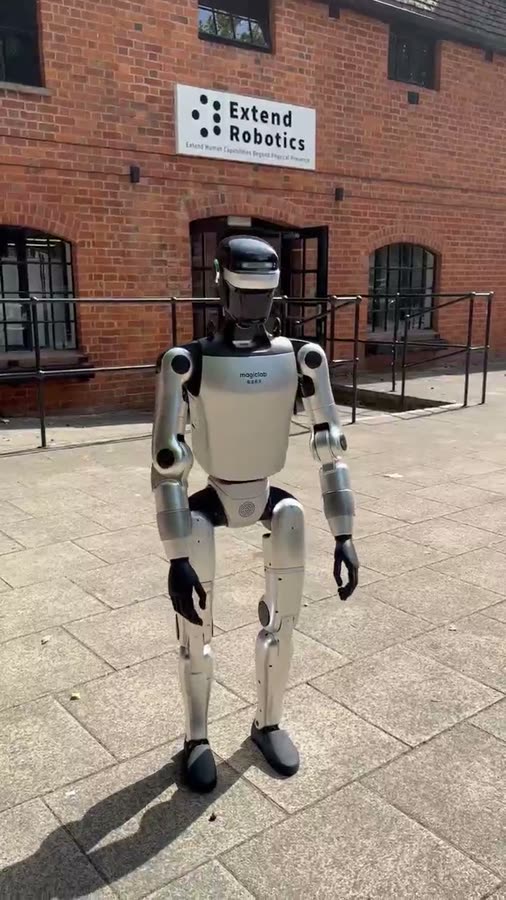Zeus the robot on a high street